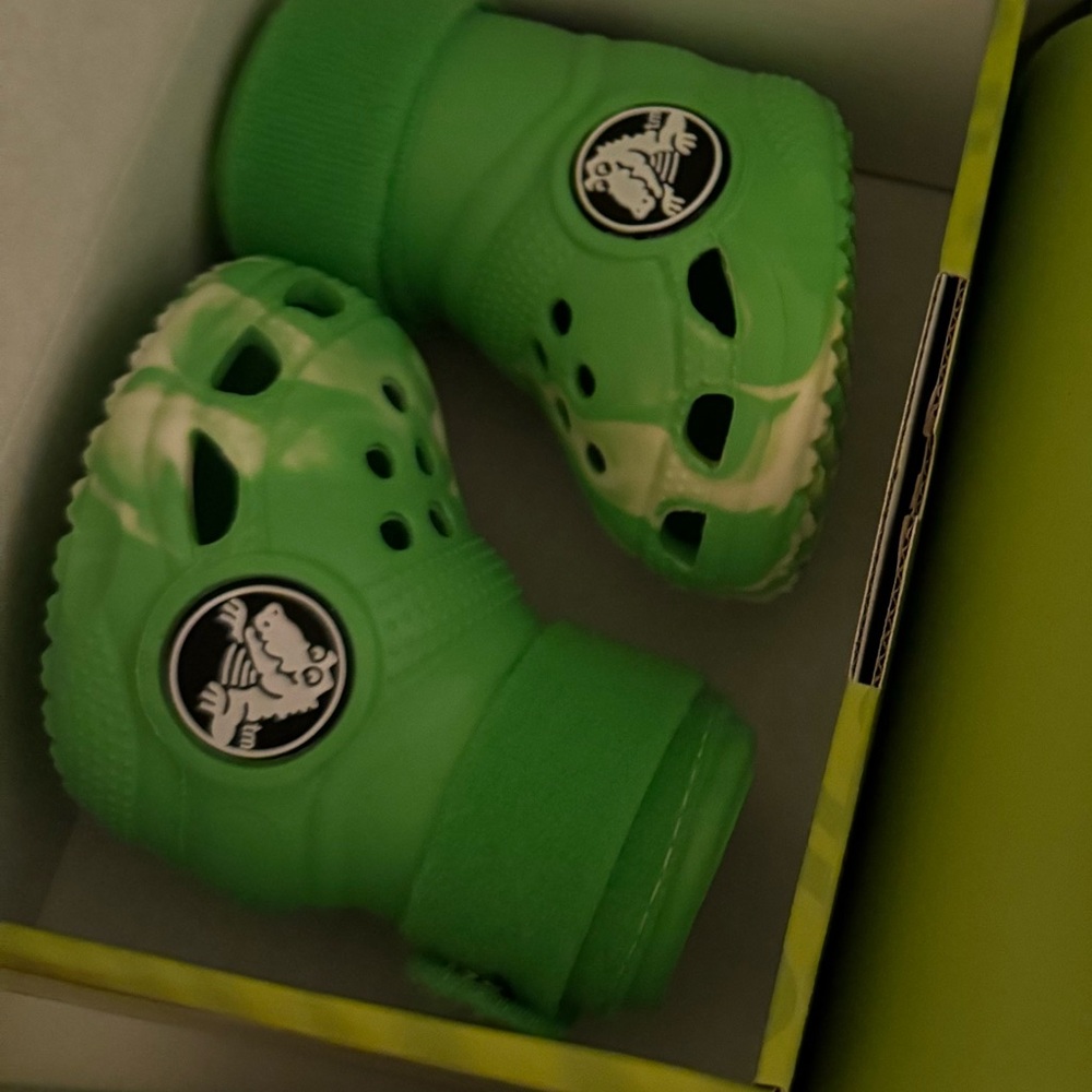 Green Dog Crocs from Bark Box - Small to Medium size dogs